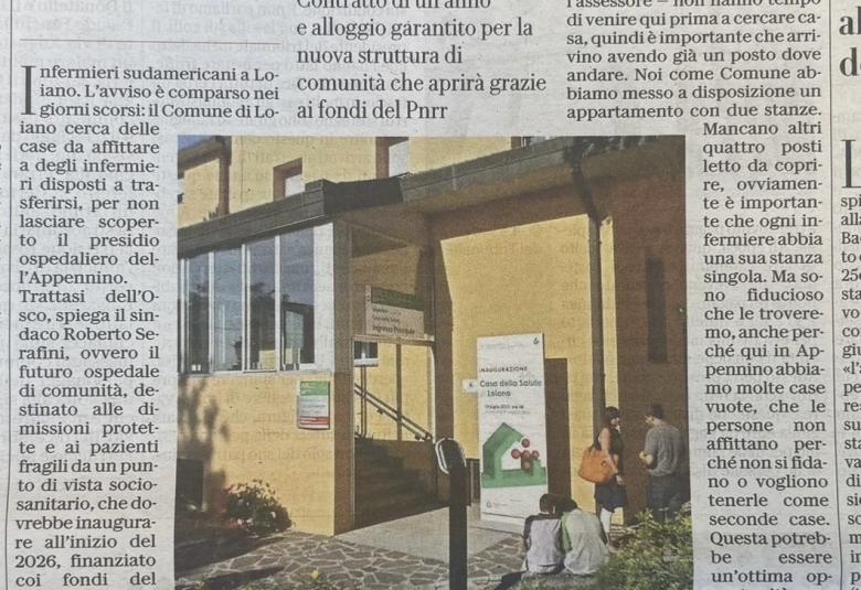 Ospedale Simiani, si cercano infermieri in Sudamerica