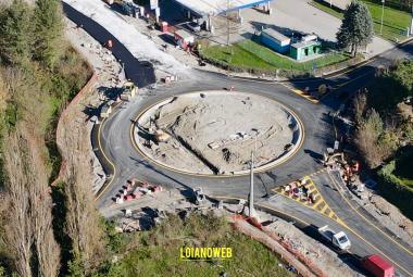 Ormai terminata l'asfaltatura della nuova rotonda di Rastignano